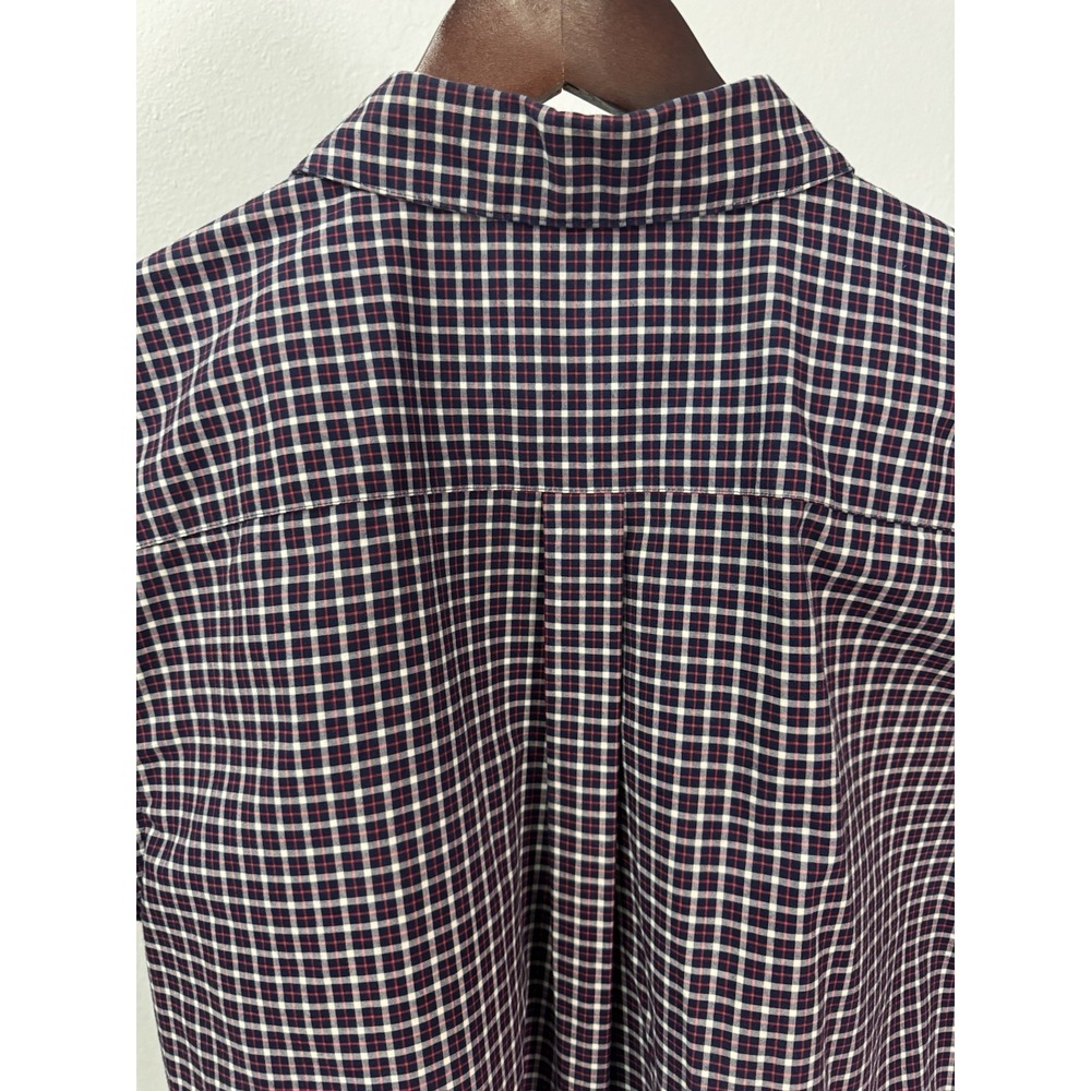 Patagonia Men's Medium Button Up‎ Plaid Shirt Red Organic Cotton Gorpcore EUC - Picture 8 of 9